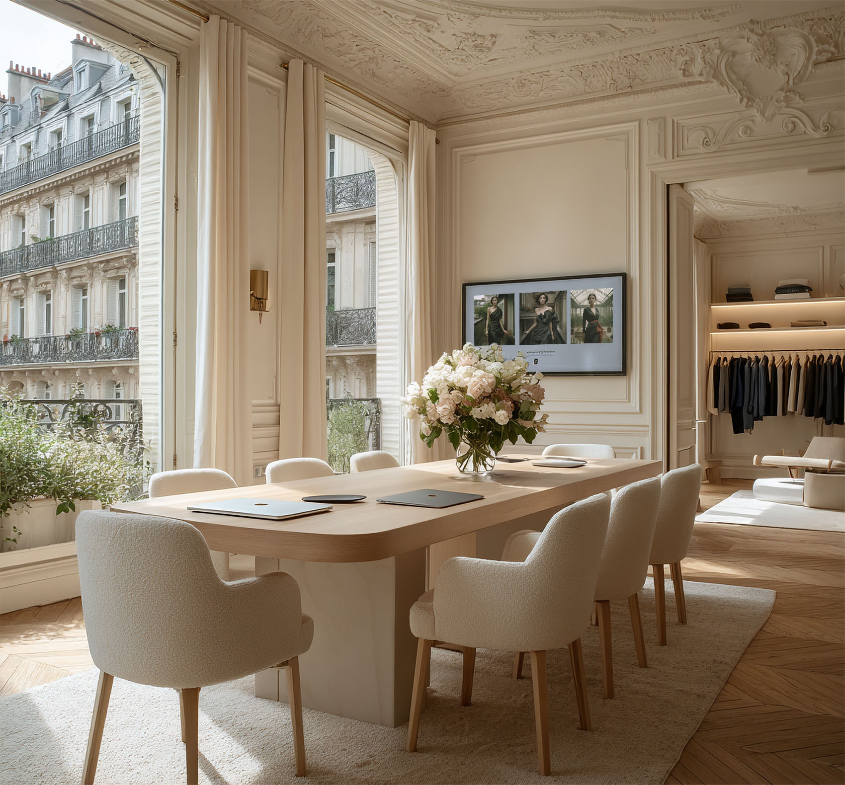 A quiet Parisian studio office